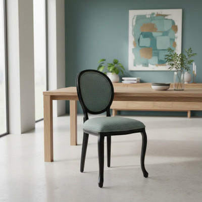 Chaise verte classique de salle à manger Meubles de luxe en bois nouvelle Chaise