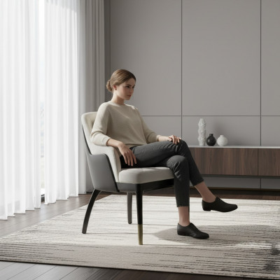 Chaise avec accoudoirs Mobilier de luxe design Salle à manger nouveaux ameublements