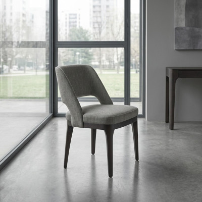 Chaise grise de luxe Mobilier design Salle à manger Siège rembourré Meubles modernes