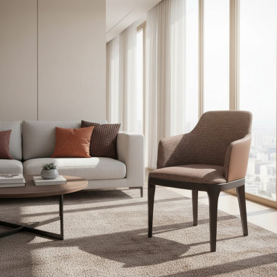 Chaise longue design avec accoudoirs Chaises de salle à manger Chaises rembourrées nouvelles