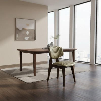 Chaise de salle à manger rembourrée moderne Design en bois Chaise neuve