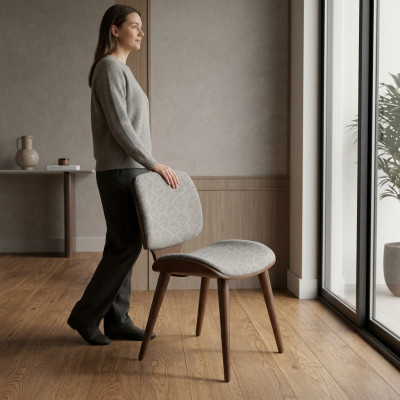 Chaise de salle à manger au design moderne Nouveaux meubles de luxe Siège rembourré Salle à manger