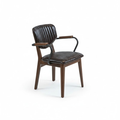Chaise de luxe avec accoudoirs Chaise de salle à manger Mobilier Siège rembourré Moderne Ameublement