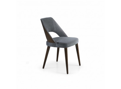 Chaise de salle à manger en tissu gris Rembourrage neuf Chaise de siège de luxe Mobilier Design
