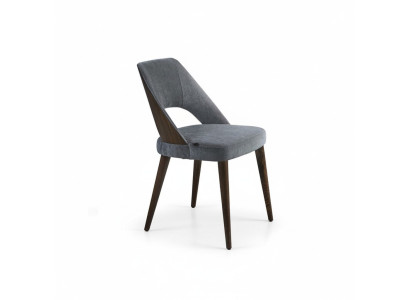 Chaise de salle à manger en tissu gris Rembourrage neuf Chaise de siège de luxe Mobilier Design