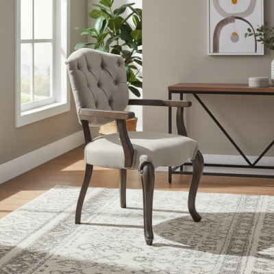 Salle à manger Chaise Designer Chesterfield Bois Style de luxe Moderne Chaise rembourrée nouvelle