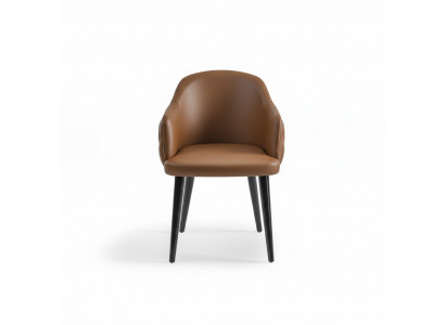 Chaise de salle à manger design avec accoudoirs, moderne et stylée.