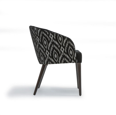 Chaise avec accoudoirs Designer Salle à manger de luxe Siège rembourré Mobilier en bois