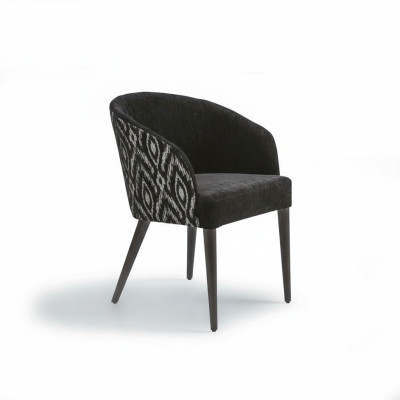 Chaise avec accoudoirs Designer Salle à manger de luxe Siège rembourré Mobilier en bois