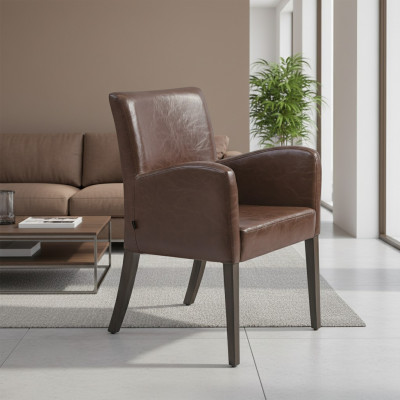 Chaise de salon design Chaise rembourrée de salle à manger avec accoudoirs Fauteuil neuf