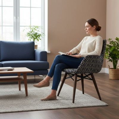 Chaise de salle à manger de luxe moderne avec accoudoirs, chaise de designer.