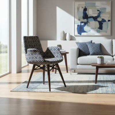 Chaise de salle à manger de luxe moderne avec accoudoirs, chaise de designer.
