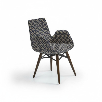 Chaise de salle à manger de luxe moderne avec accoudoirs, chaise de designer.