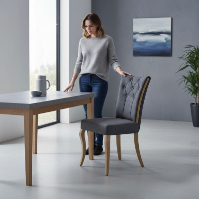 Meubles de salle à manger de luxe Designer Chaise grise Nouveaux meubles Chaises modernes