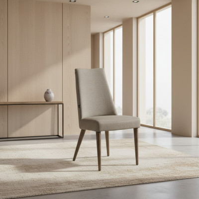 Chaise en bois siège en tissu Chaise Salle à manger nouveau Mobilier de designer Chaises de luxe