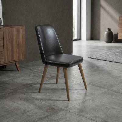 Ameublement de luxe nouvelle sellerie de chaise Mobilier noir Chaises de designer Salle à manger