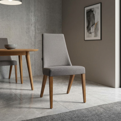 Chaise grise Mobilier de luxe Salle à manger moderne Design de chaise en bois nouvelle
