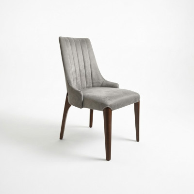 Chaise grise Salle à manger Design Moderne Siège rembourré Mobilier de luxe neuf