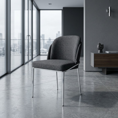 Chaise de luxe noire Mobilier de salle à manger Chaises de designer neuves Aménagements