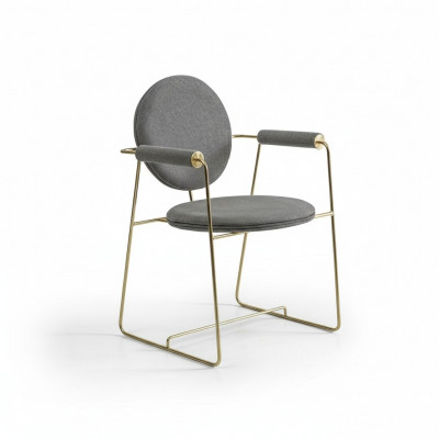 Chaise de salle à manger Chaise designer avec accoudoirs Mobilier moderne Chaise rembourrée