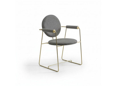 Chaise de salle à manger Chaise designer avec accoudoirs Mobilier moderne Chaise rembourrée