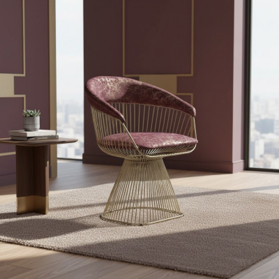 Chaise avec accoudoirs designer Mobilier moderne Fauteuil de luxe Fauteuil rembourré