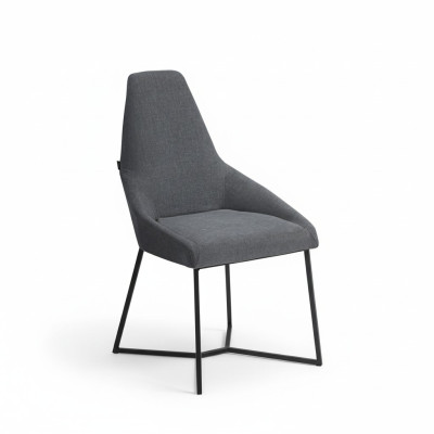 Chaise de designer meubles Chaise rembourrée moderne grise Chaise de salle à manger nouvelle mobilier