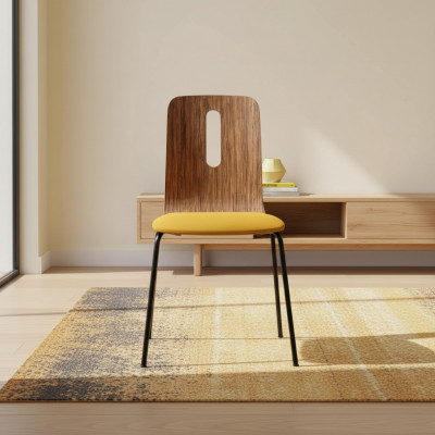 Chaise jaune design moderne Mobilier Ameublement Luxe Chaises de salle à manger neuves.