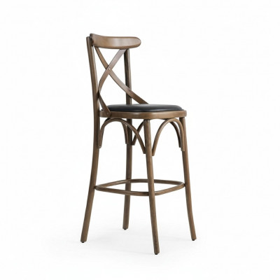 Tabouret de bar design, chaise moderne en bois, chaise de salle à manger, mobilier.