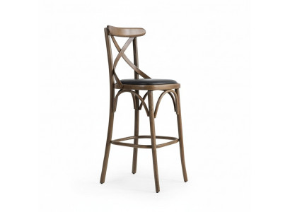 Tabouret de bar design, chaise moderne en bois, chaise de salle à manger, mobilier.