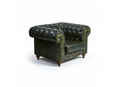 Fauteuil Chesterfield Design Moderne Vert Siège Meubles Neufs Salon
