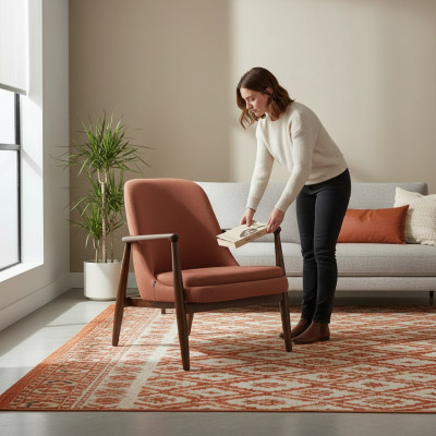 Fauteuil Salon Rembourrage Luxe Siège Design Mobilier Moderne Ameublement