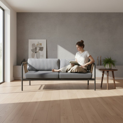 Conception de canapé de luxe Trois places Moderne Canapé Mobilier Tapisserie Meubles rembourrés