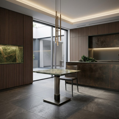 Salle à manger Table à manger Table en marbre Mobilier de luxe Design de meubles modernes Ameublement