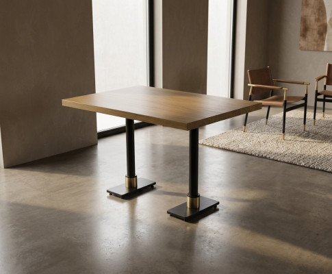 Table à manger Braun Ameublement de salle à manger Design de table moderne Mobilier