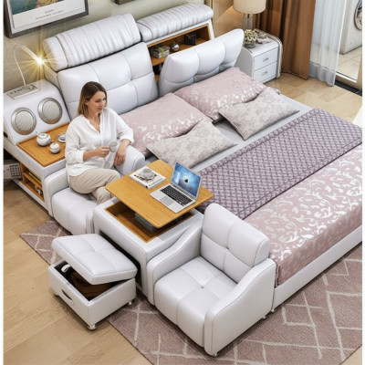Lit multifonction lit d'hôtel moderne Multifonction sonore 180x200 Bluetooth