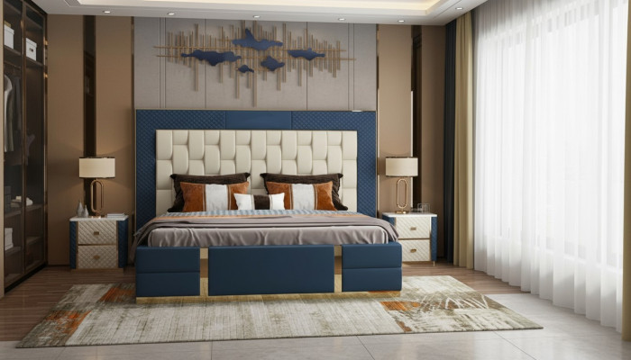 Design lit sommier à ressorts Lit moderne Lit Lit double Hôtel Luxueux 180x200 neuf