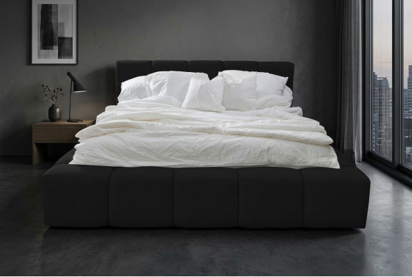 Lit classique design rembourré de luxe Lits doubles d'hôtel Chambre de sommeil Textile neuf