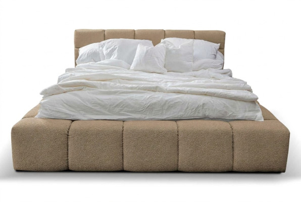 Conception de chambre Lits doubles en velours de luxe en textile de velours 180x200 cm Lit double