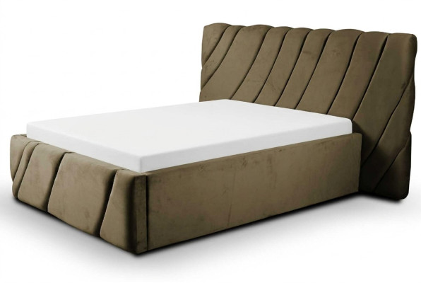 Conception de lit de chambre de luxe Mobilier de lit d'hôtel double Rembourrage Ameublement