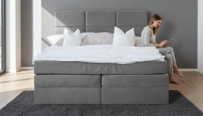Lit double Lits rembourrés Lit en tissu Design Mobilier de luxe Cadre de lit 180x200