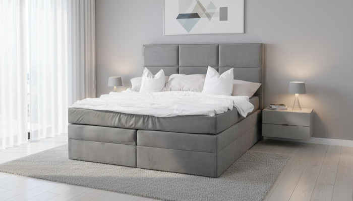 Lit double Lits rembourrés Lit en tissu Design Mobilier de luxe Cadre de lit 180x200