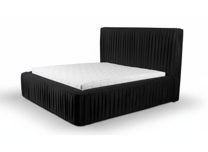 Conception de lit Lits d'hôtel doubles de luxe Chambre de sommeil de luxe Noir Moderne
