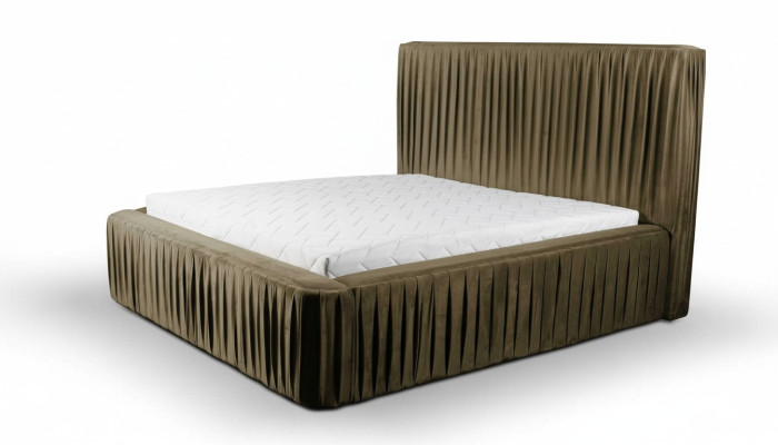 Conception de tissu Lits doubles Lits de luxe Mariage Moderne Cadre de l'hôtel Chambre de sommeil