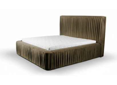 Conception de tissu Lits doubles Lits de luxe Mariage Moderne Cadre de l'hôtel Chambre de sommeil