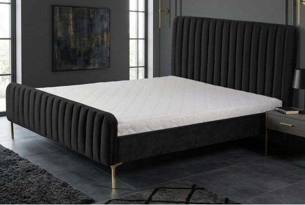 Lit Rembourrage Design Luxe Lits Doubles de Hôtel Chambre de Sommeil 180x200cm nouveau