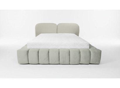 Cadre de lit de luxe 180x200 cm Couleur Gris Lits à tête de lit Meubles de chambre