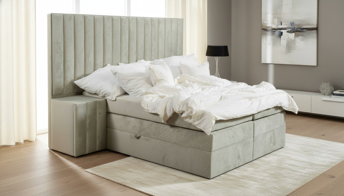 Table de chevet de luxe Chambres à coucher Lits Lit 3pcs Ensemble complet Design Ameublement