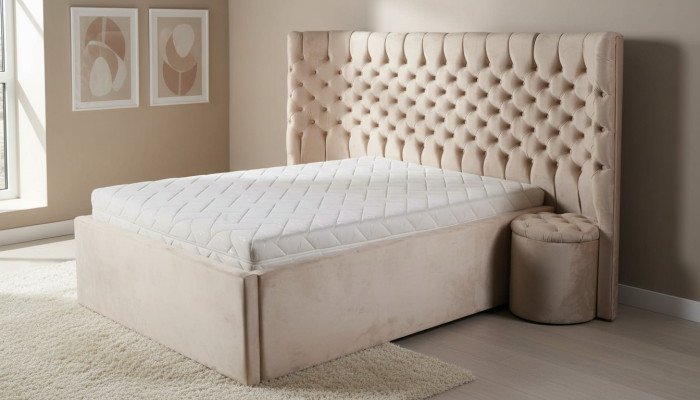 Lit Table de chevet Set de chambre 3 pièces de luxe Mobilier complet neuf