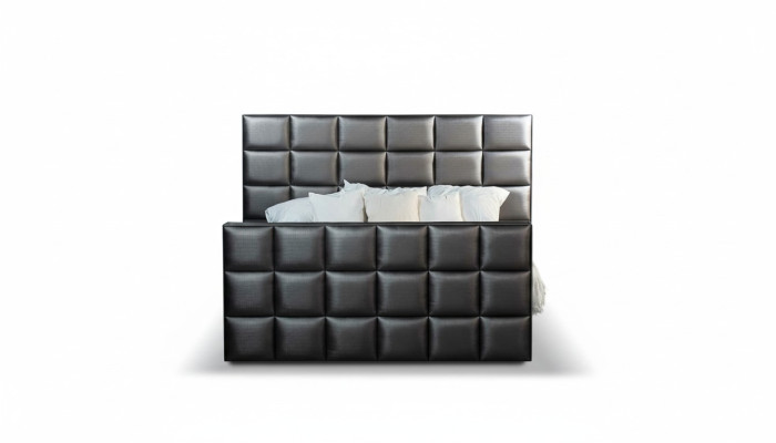 Chambre Lits Lits en imitation cuir lit de luxe sommier tapissier 180 x 200 cm
